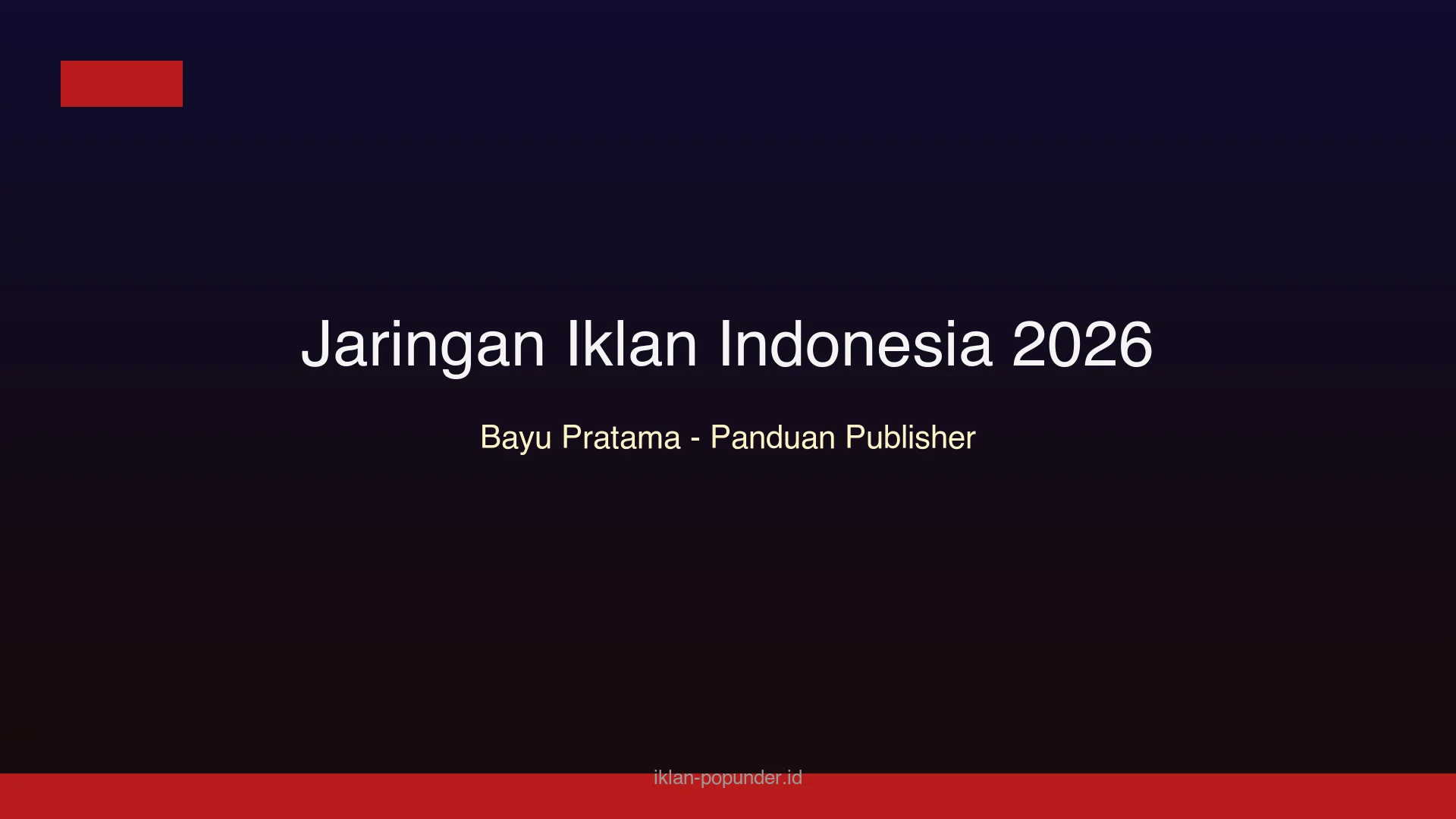 Bayu Pratama membahas jaringan iklan terbaik untuk publisher Indonesia 2026