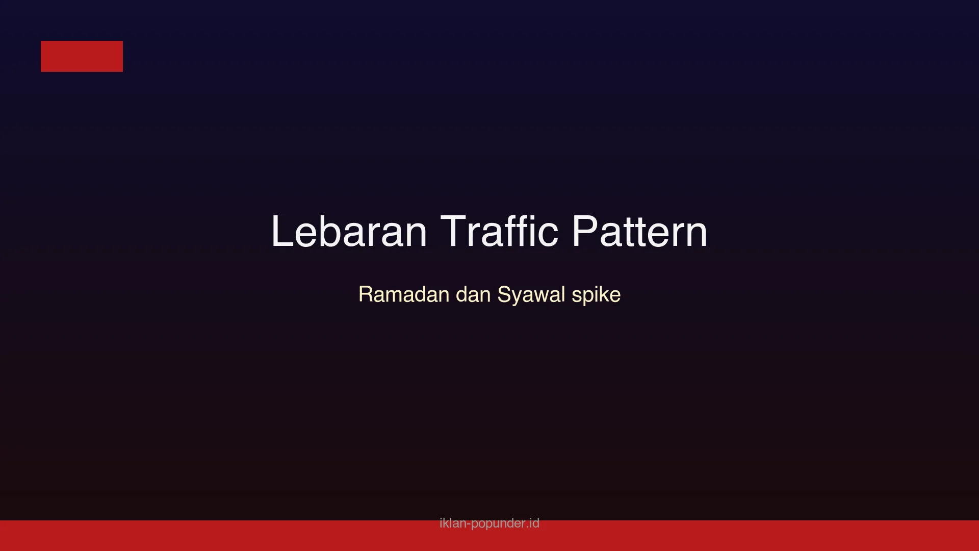 Pola traffic publisher Indonesia selama Ramadan dan Syawal