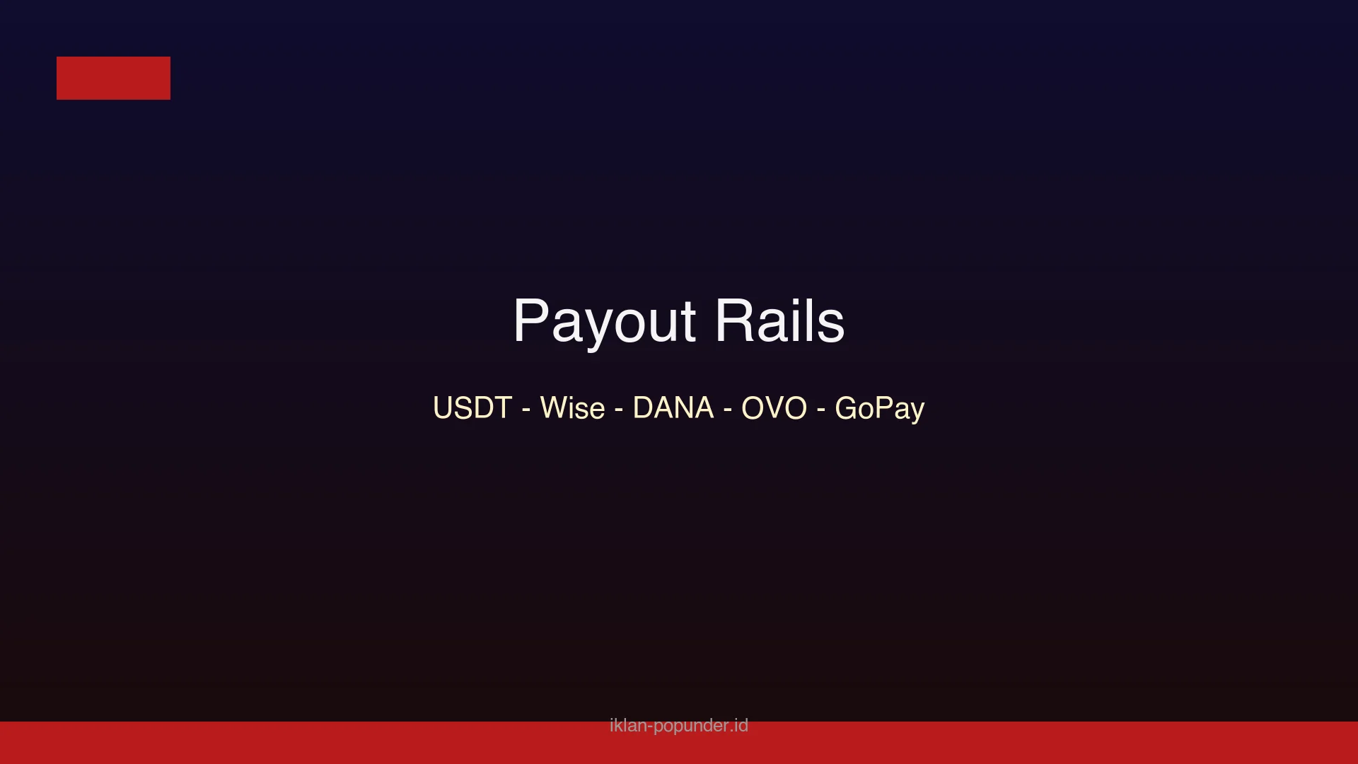 Alur payout publisher Indonesia: USDT, Wise, PayPal ke DANA, OVO, GoPay, ShopeePay